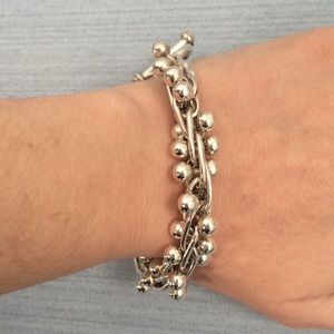 Silpada Sterling Silver *RETIRED* DNA Bracelet
